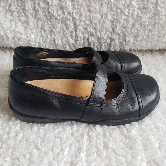 Birkenstock Shoes - Birkenstock Footprints Black Leather Mary Jane
